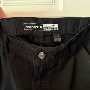 Carhartt Black Relaxed Fit Canvas Rugged Flex Men's Work Pant